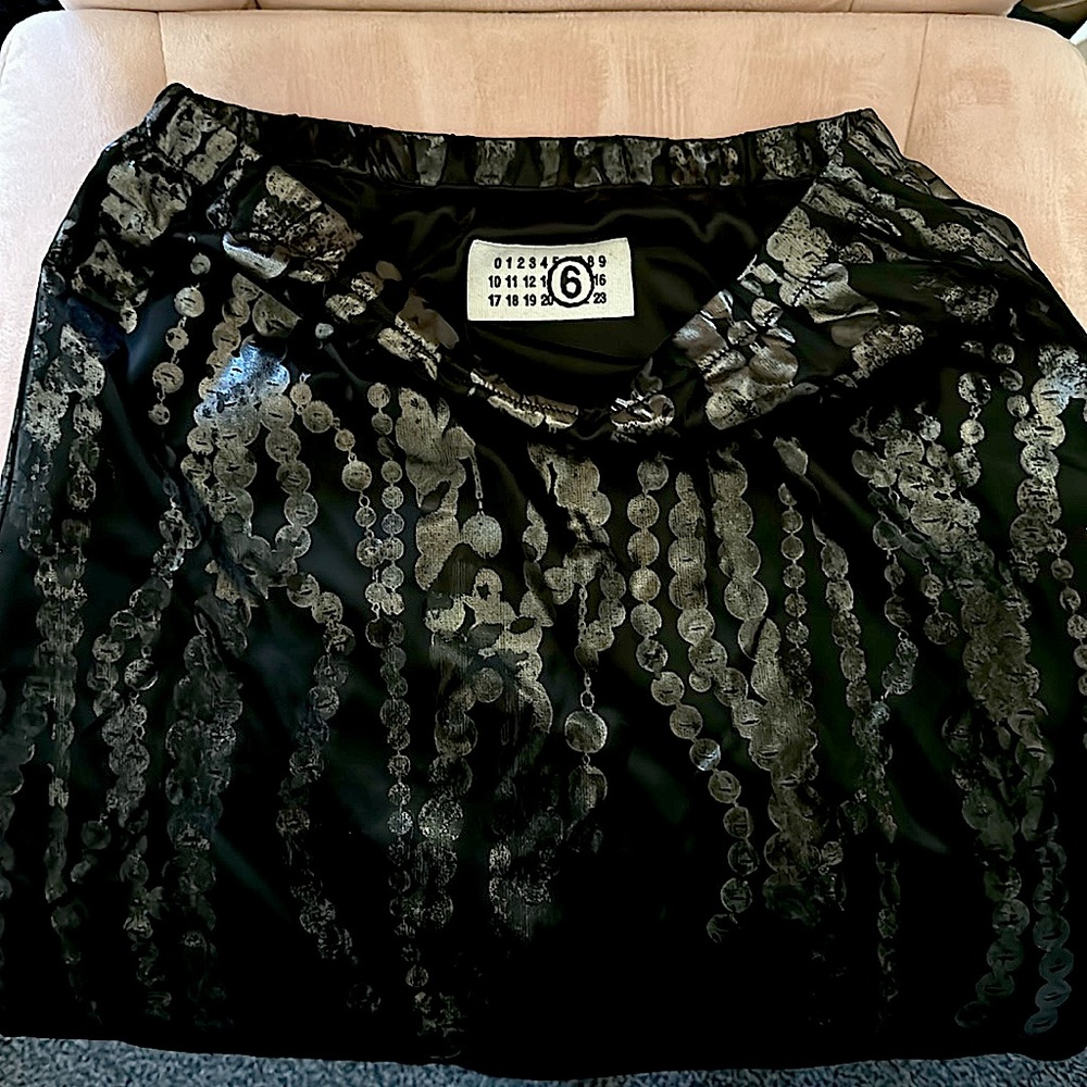 MAISON MARTIN MARGIELA MIDI SHEER STRETCH PENCIL SKIRT SIZE SMALL